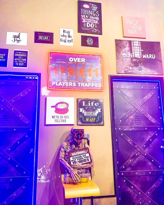 a game of clue-finding and mystery-solving at Trapped Escape Room Singapore