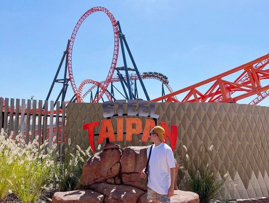 Dreamworld's Steel Taipan Roller coaster ride at Gold Coast, Australia