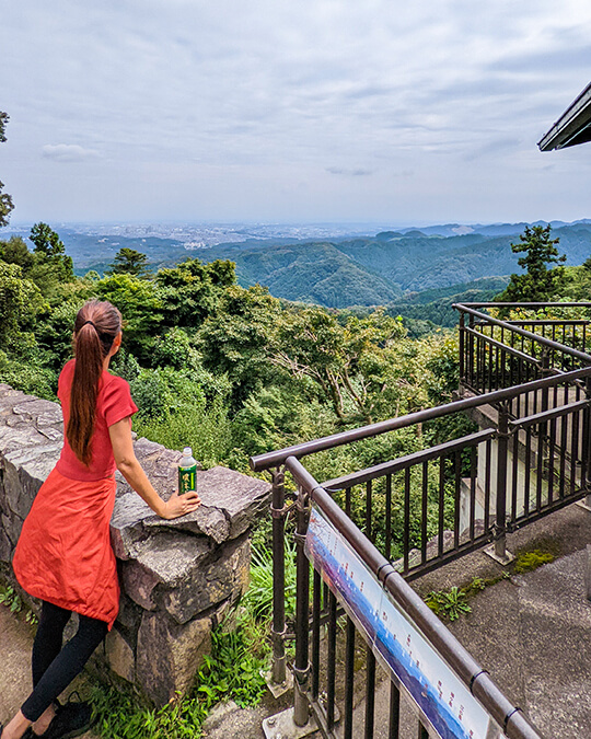 the view of the majestic mountain landscape at Mount Takao