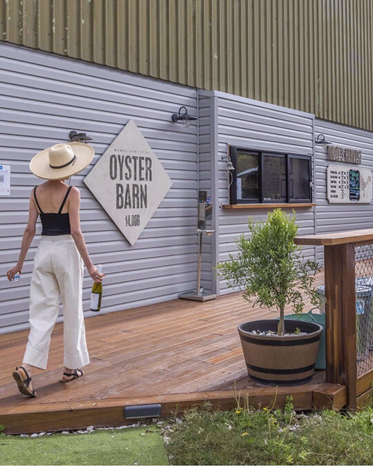The Oyster Barn restaurant at Lake Merimbula in New South Wales