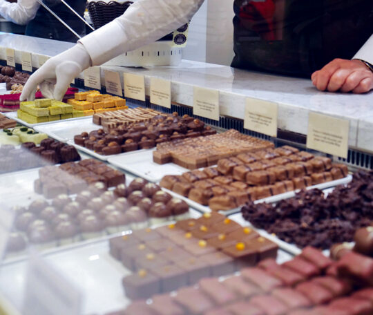 a wide selection of artisanal belgium chocolate 